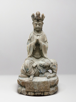 明‧木雕文殊菩薩