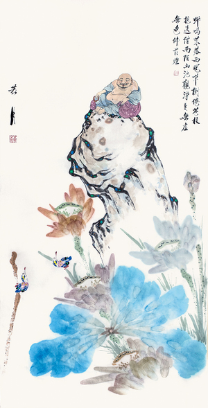 黃月‧觀池淨月