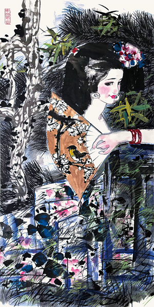 林墉‧重彩仕女