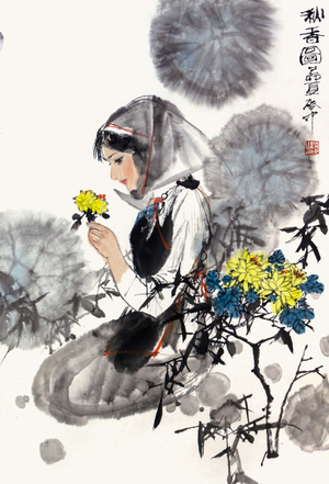伍啟中‧秋香圖