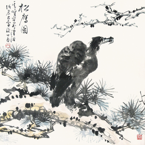 孫其峰‧松鷹圖