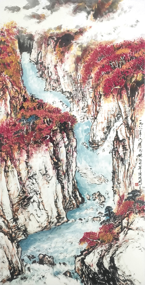關山月‧峽江秋色