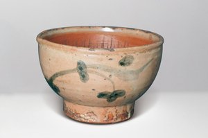 宋‧青釉釉下彩花卉紋沫茶碗